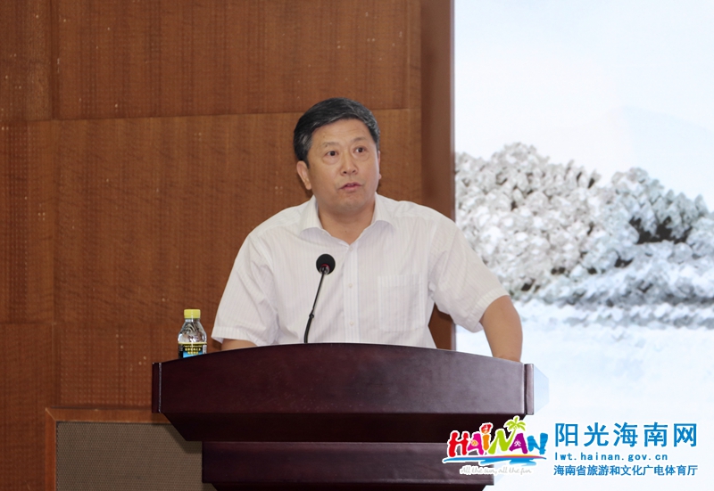 国家文物局副局长胡冰宣布“海南省2020年文化和自然遗产日活动暨世界文化遗产摄影艺术展”开幕。